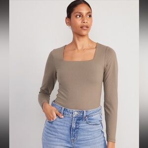 Old Navy Long Sleeve Square Neck Bodysuit